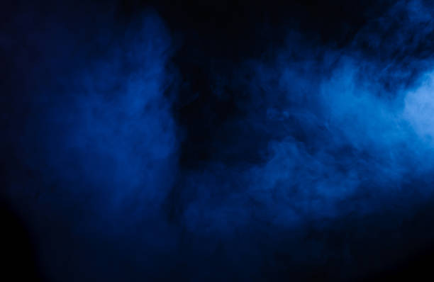 Abstract blue smoke from an electronic cigarette. Couples. Design Elements