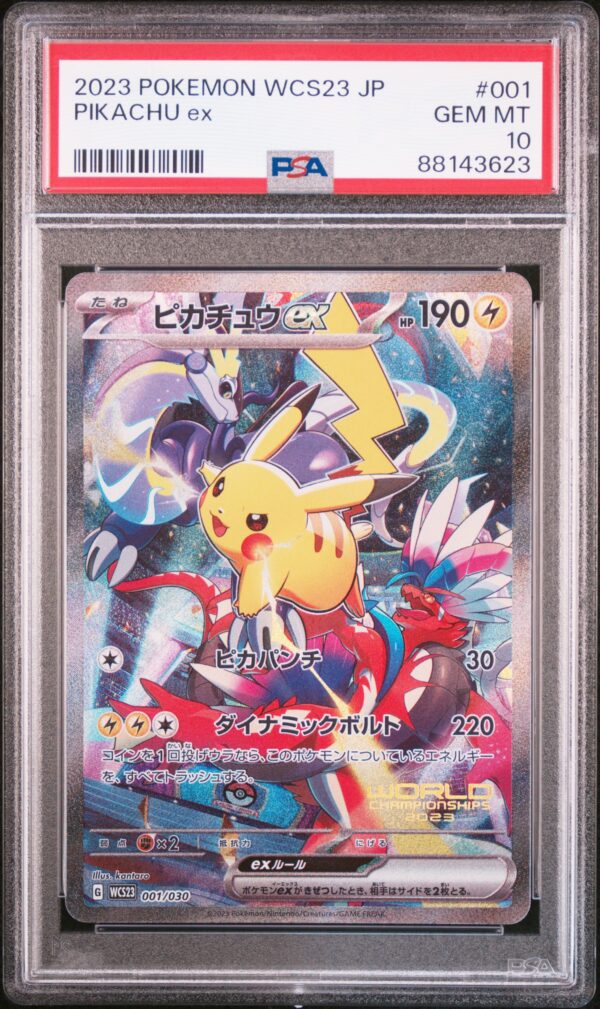 PSA 10 - 2023 POKEMON JAPANESE WCS23-WORLD CHAMPIONSHIPS YOKOHAMA DECK: PIKACHU #001 PIKACHU ex