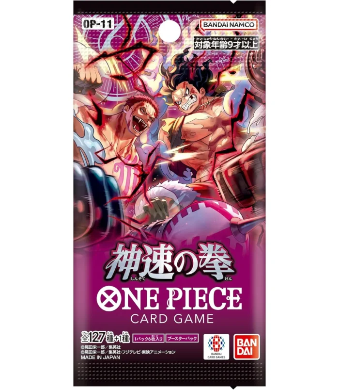 op 11 one piece card game booster pack a fist of divine speed booster pack